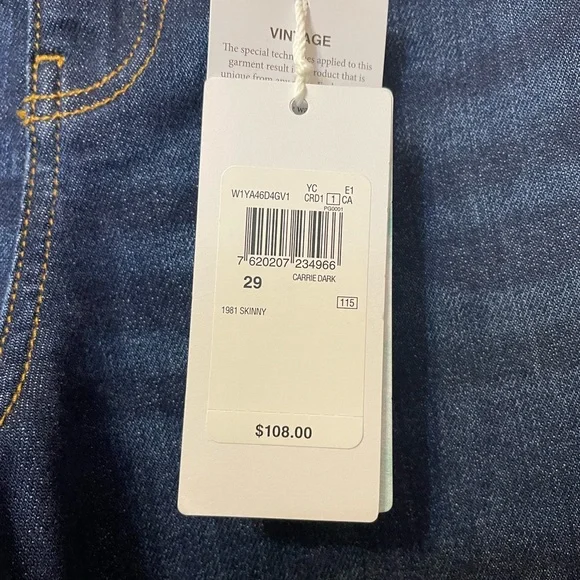 Guess Skinny Jeans Dark Blue Women's Medium - Picture 5 of 10